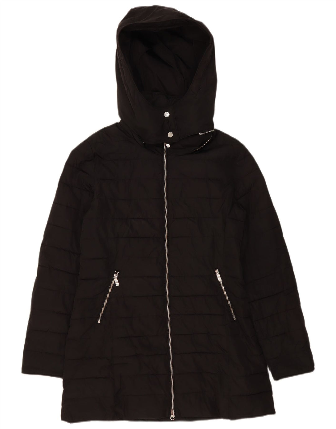 Armani Jeans Damen-Jacke mit Kapuze, gepolstert, US 8, mittelschwarz, Polyester
