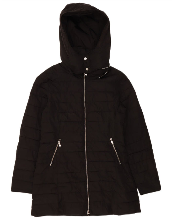 Armani Jeans Damen-Jacke mit Kapuze, gepolstert, US 8, mittelschwarz, Polyester