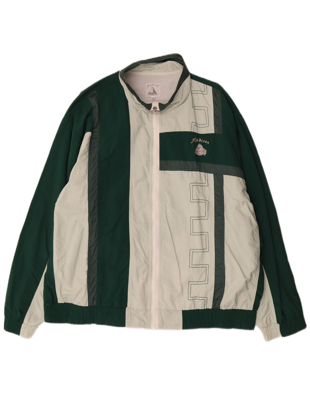 Madison Herren-Trainingsanzugoberteil, Jacke, XL, Grün, Farbblock, Polyamid, Sport