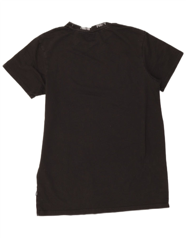 Puma Herren Grafik T-Shirt Top Mittelschwarz Baumwolle