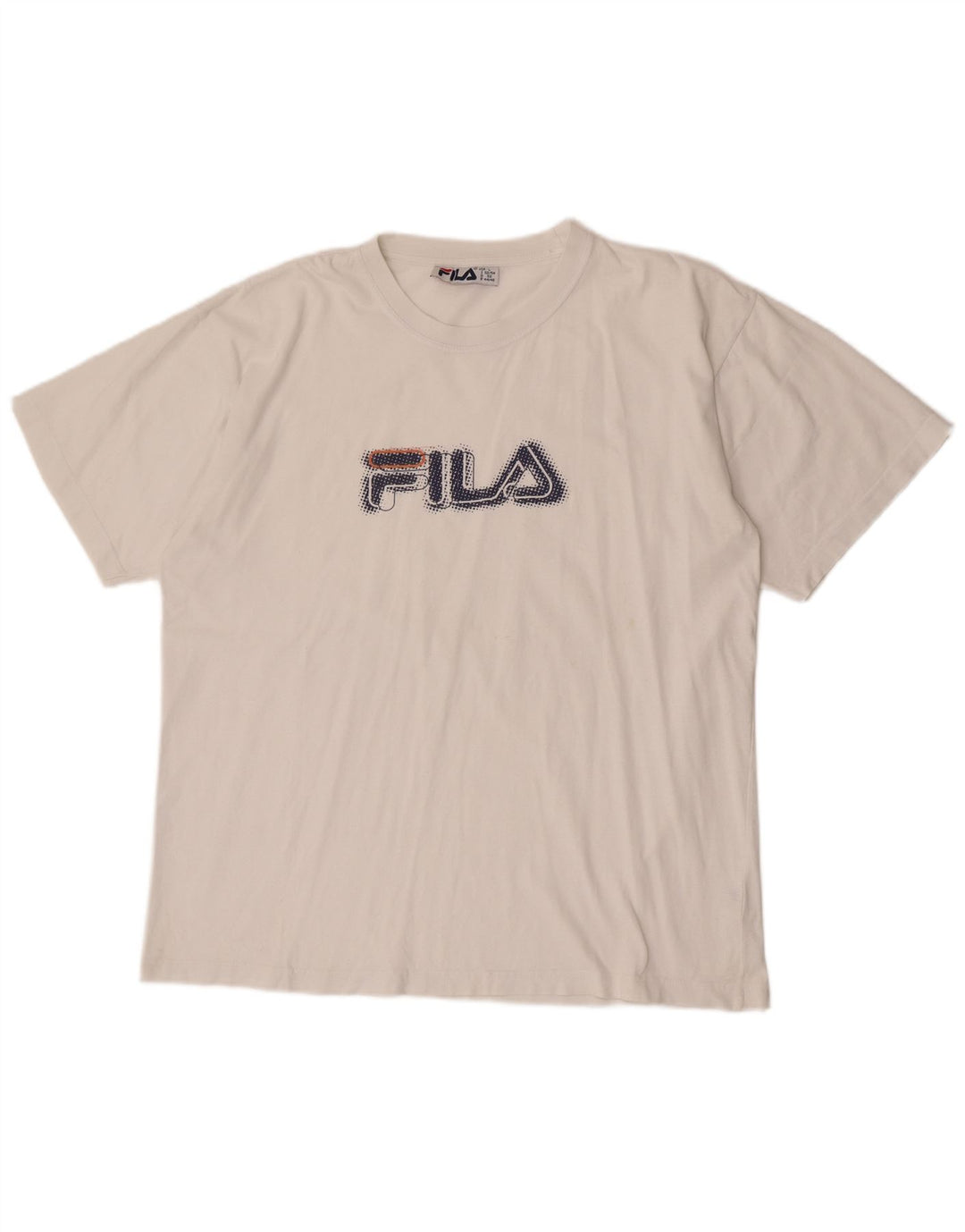 Fila Herren T-Shirt mit Grafik, Größe L, Weiß