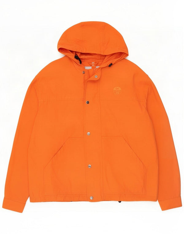 North Sails Herren-Windbreakerjacke mit Kapuze, UK 40, große orangefarbene Baumwolle