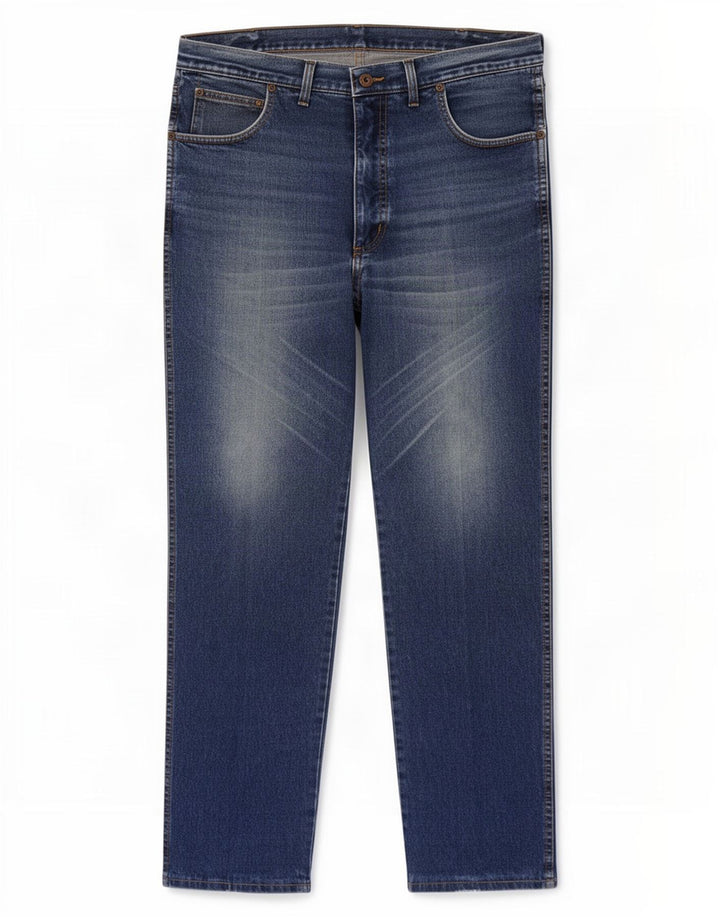 Wrangler Herren Ohio Straight Jeans W38 L32 Blaue Baumwolle
