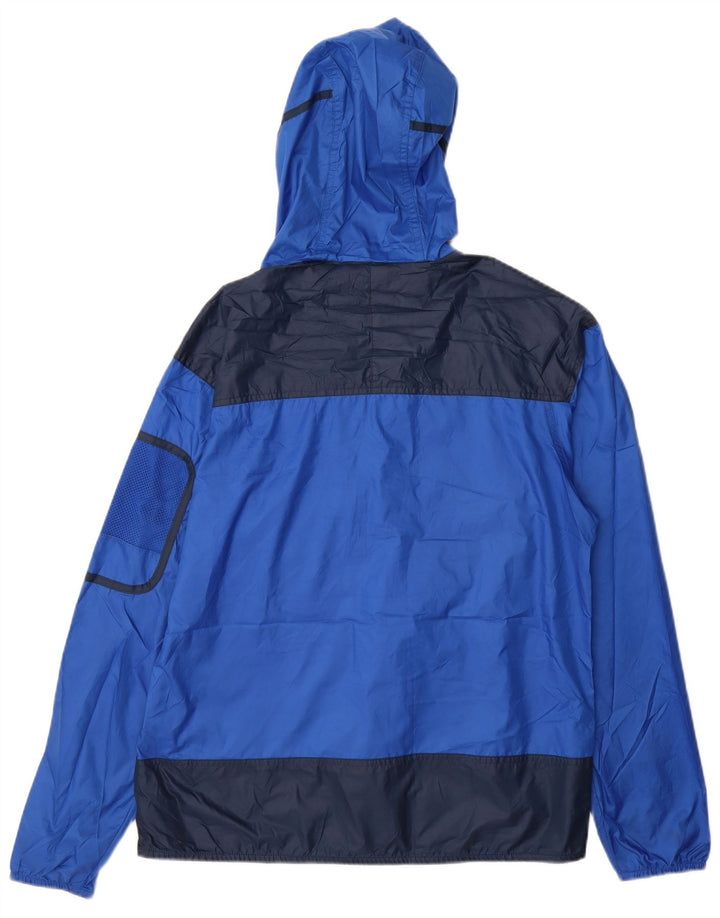 Columbia Herren-Anorakjacke mit grafischer Kapuze, UK 38, Mittelblau, Farbblock