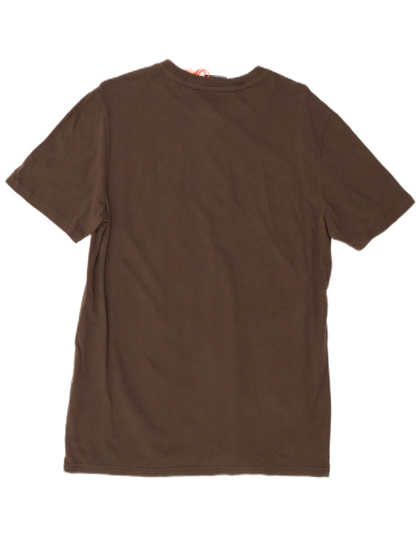 SUPERDRY Herren Grafik-T-Shirt-Oberteil aus mittelgrauer Baumwolle