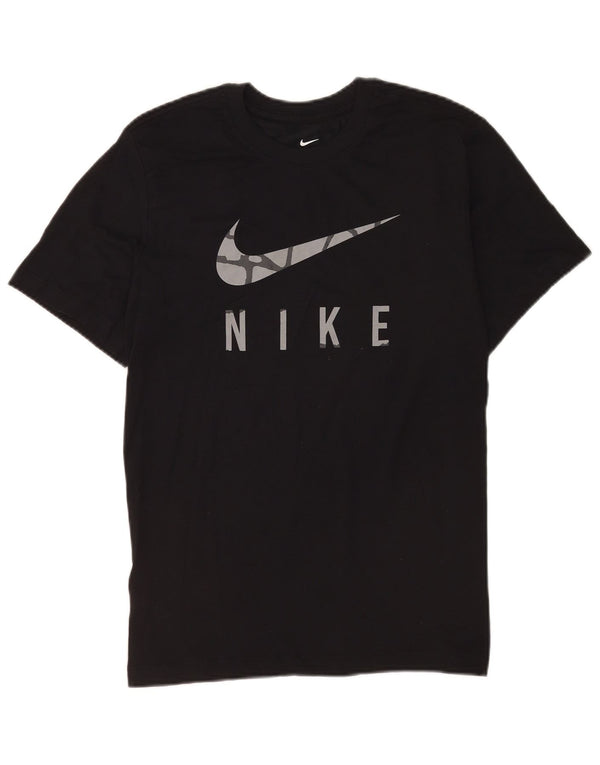 Nike Herren Dri Fit Graphic T-Shirt Top Small Schwarz Baumwolle