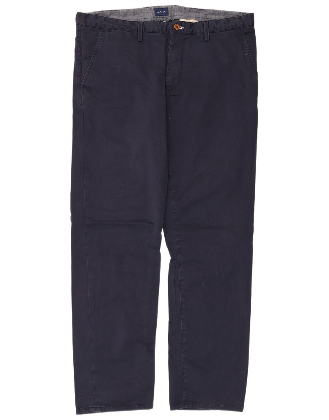 GANT Gerade Chinohose für Herren, Breite 40, Länge 34, Marineblau, Baumwolle