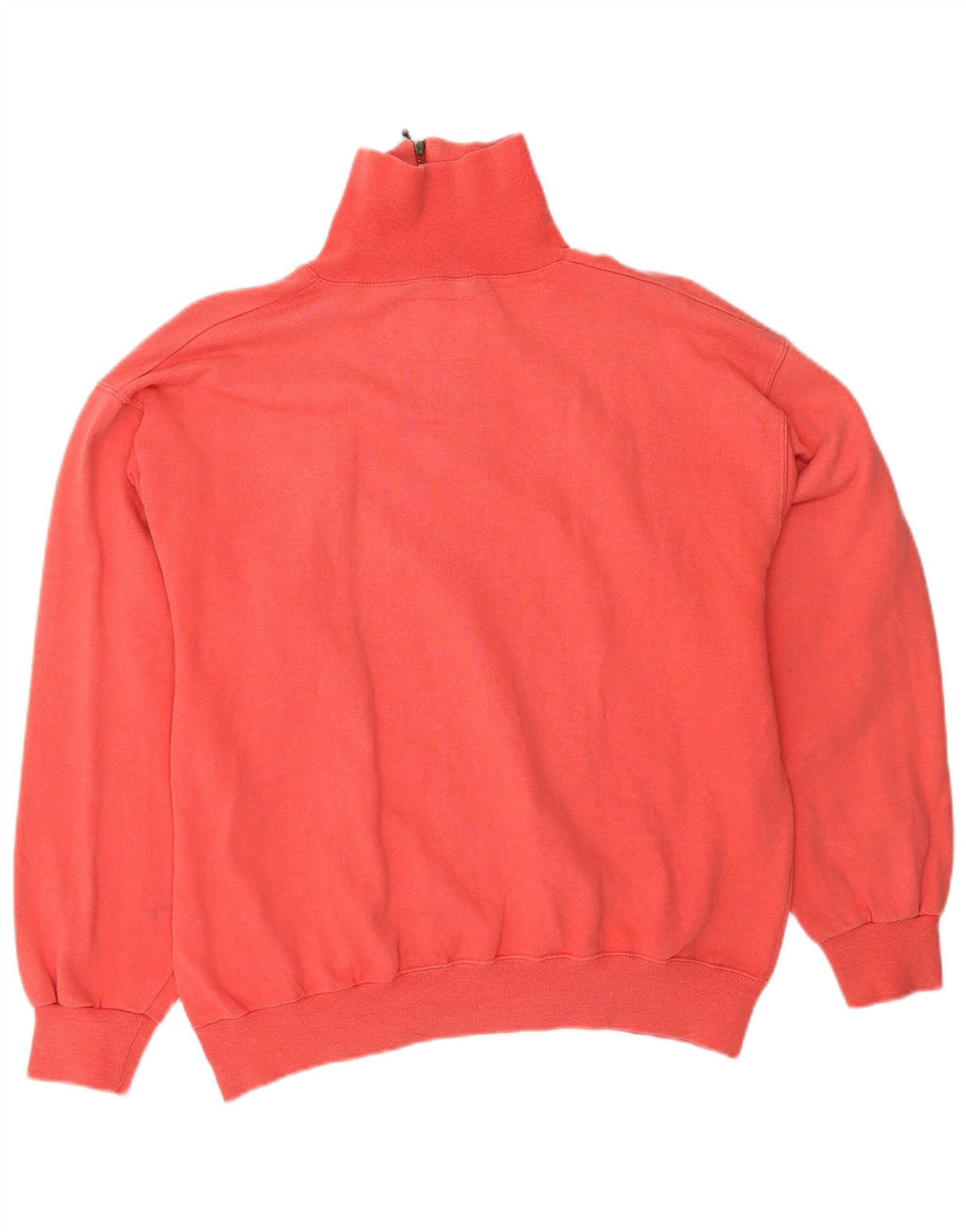 CHAMPION Damen-Sweatshirt mit Reißverschluss am Hals, UK 14, mittelrote Baumwolle
