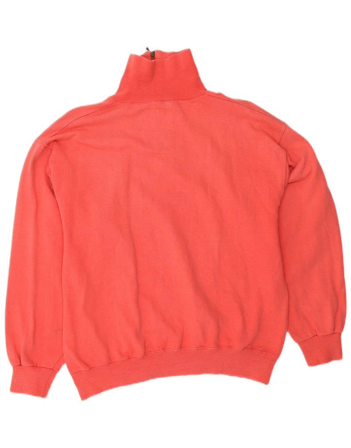 CHAMPION Damen-Sweatshirt mit Reißverschluss am Hals, UK 14, mittelrote Baumwolle