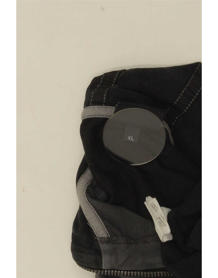 Trussardi Herren-Trainingsanzugoberteil, Jacke, XL, Schwarz, Colourblock-Baumwolle