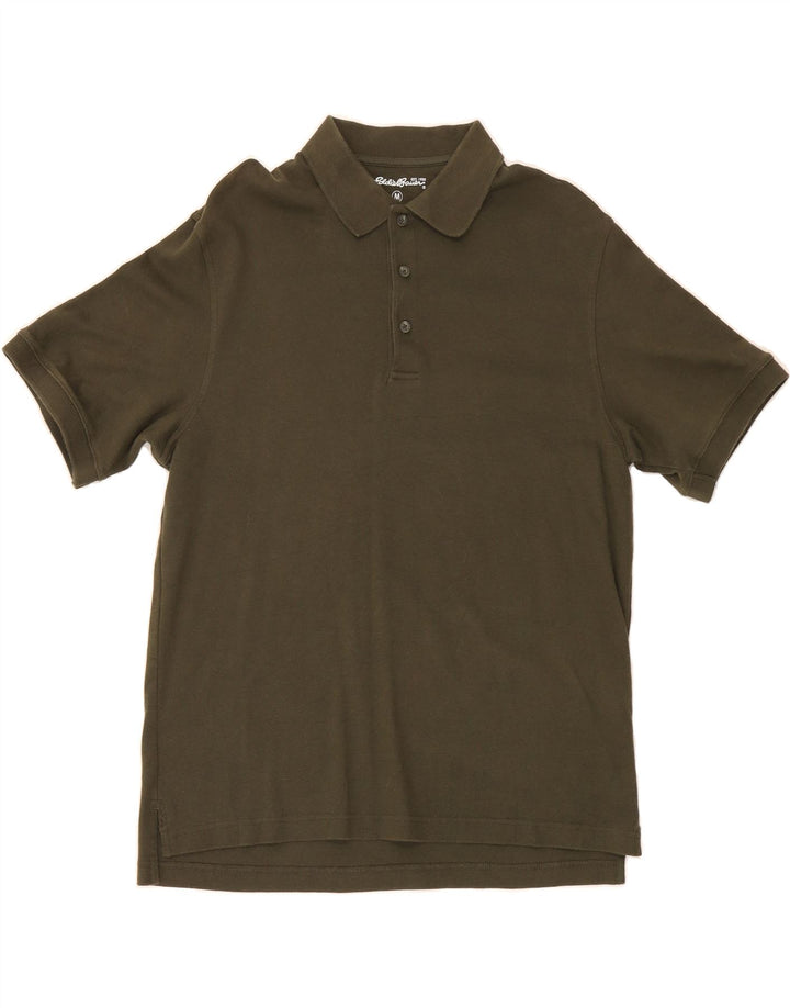 EDDIE BAUER Mens Polo Shirt Medium Green Cotton Vintage Eddie Bauer and Second-Hand Eddie Bauer from Messina Hembry 