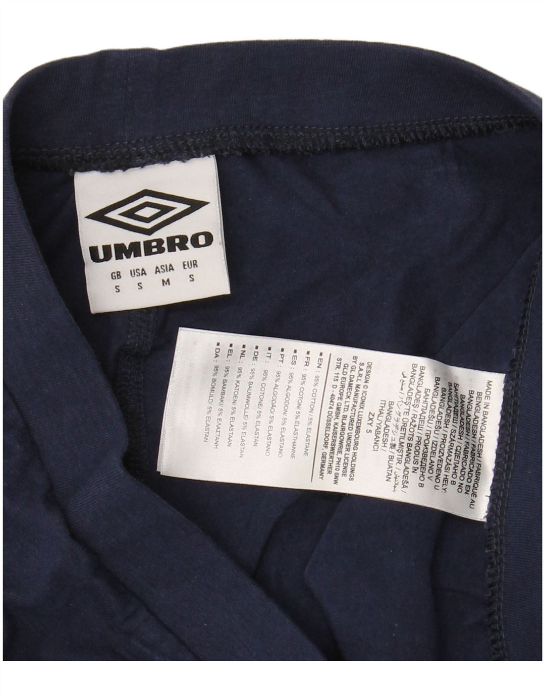 UMBRO Damen Grafik-Leggings UK 10 Smal marineblaue Baumwolle