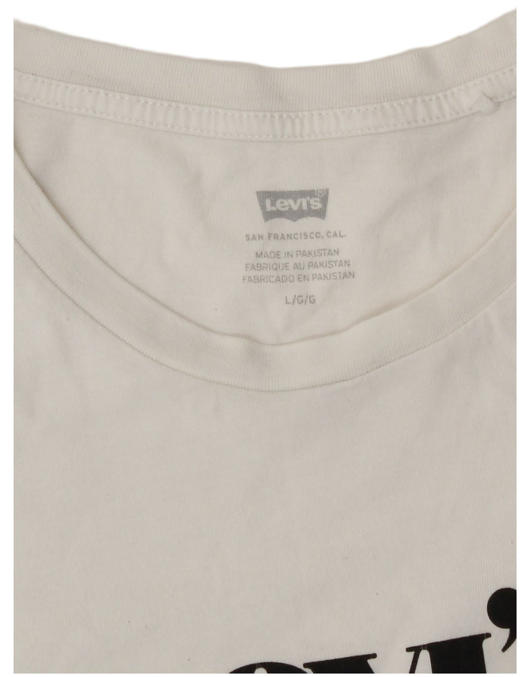 Levi's Damen Grafik-T-Shirt-Oberteil UK 16 Large Weiß