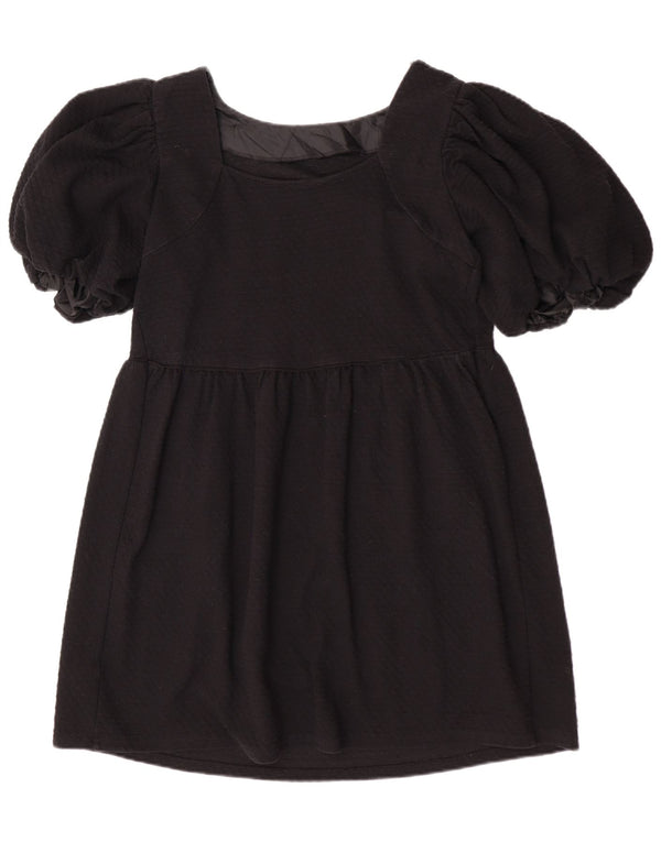 Topshop Damen Mini-Basic-Kleid UK 12 Mittelschwarzes Polyester