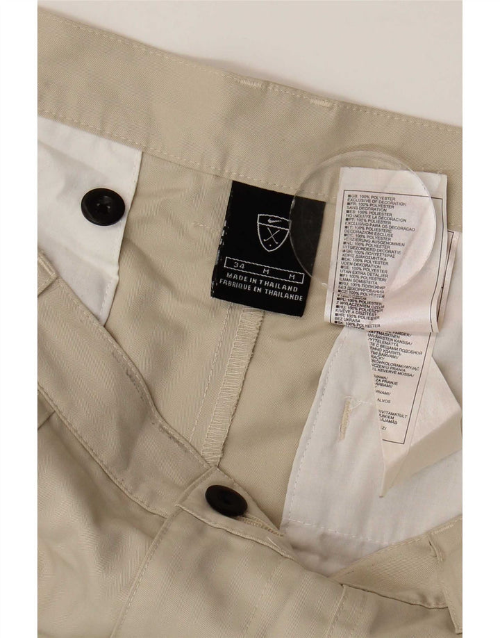 Nike Herren Chino Shorts W34 Large Beige Polyester
