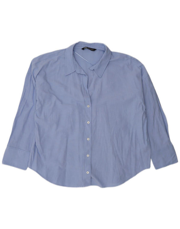 Zara Damen-Hemd UK 20 2XL Blue Cotton Classic