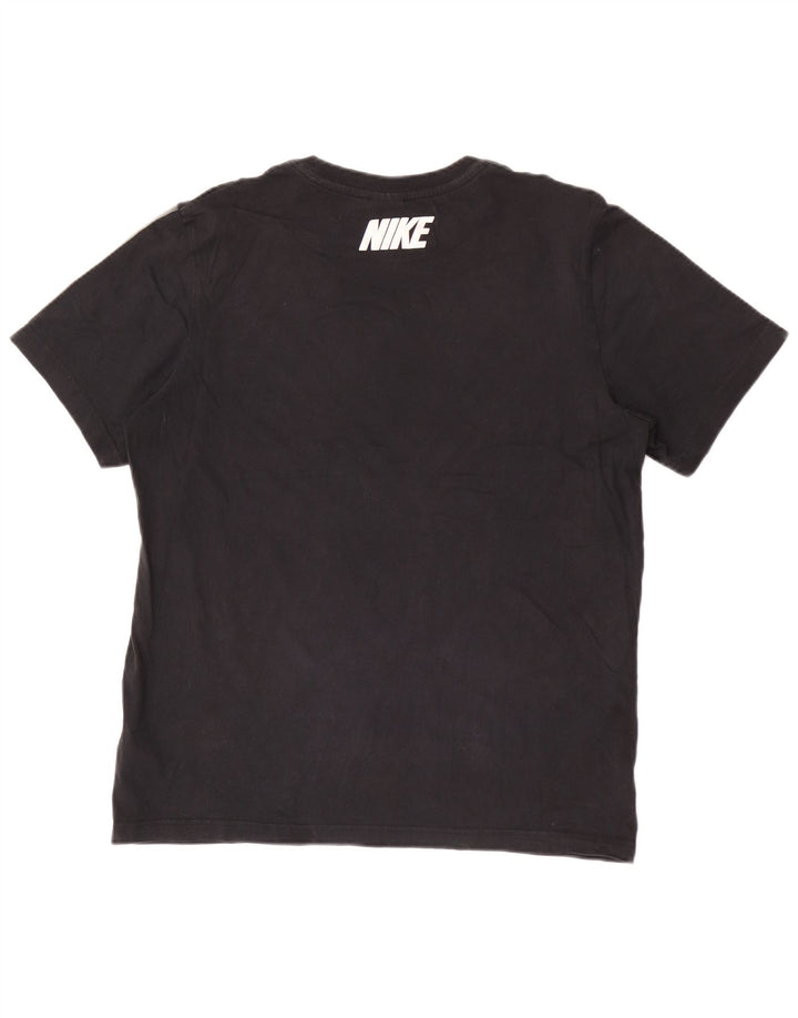 Nike Herren-T-Shirt mit Grafik, Größe L, Schwarz, Colourblock-Baumwolle