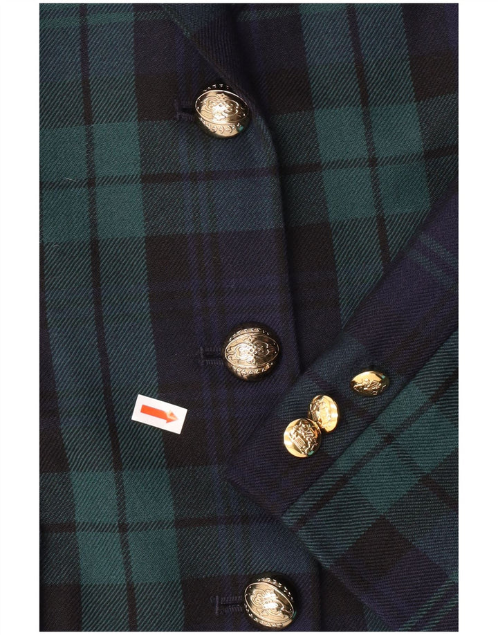 LUISA SPAGNOLI Damen Blazer Jacke IT 46 Large Green Plaid Classic