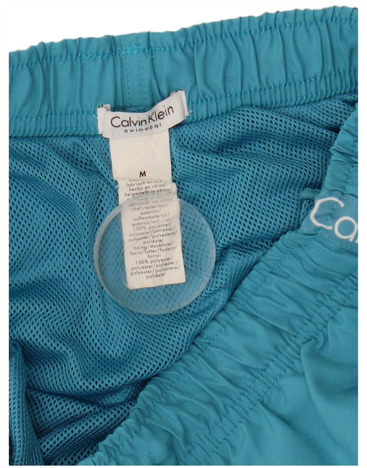 Calvin Klein Herren-Badeshorts mit Grafik, mittelblau, Polyester