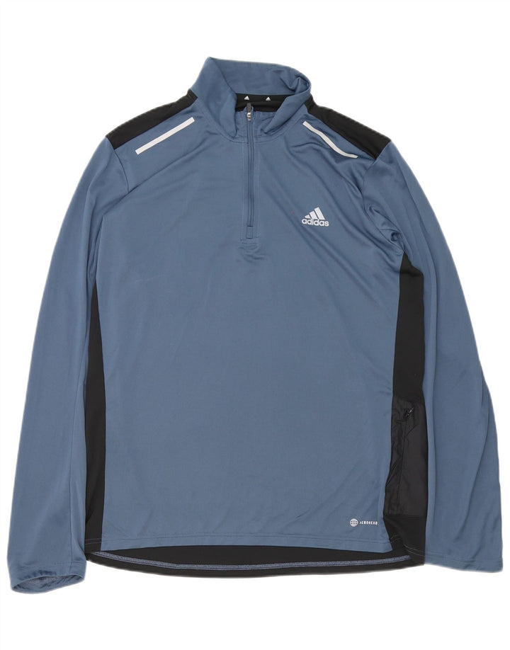 Adidas Herren Aeroready Pullover-Trainingsanzug-Oberteil, groß, Marineblau, Farbblock