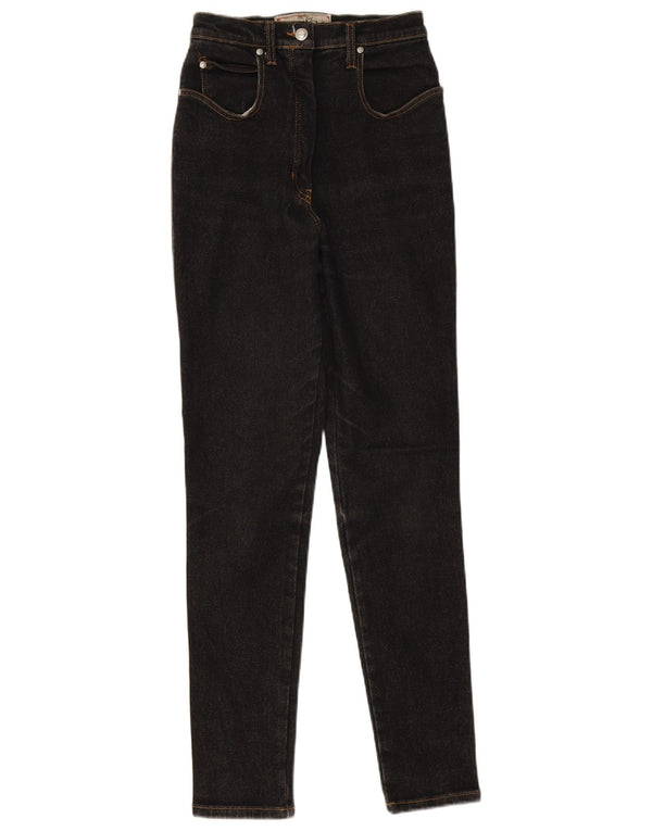 Swish Damen Skinny Jeans W30 L30 Schwarz Baumwolle