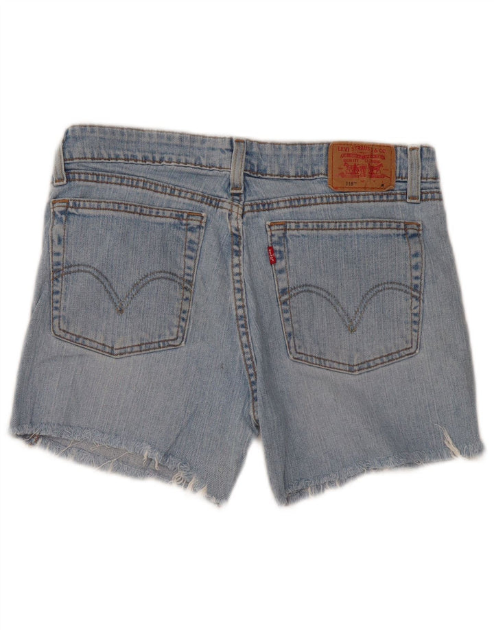 Levi's Damen 518 Super Low Denim Shorts Medium W32 Blaue Baumwolle