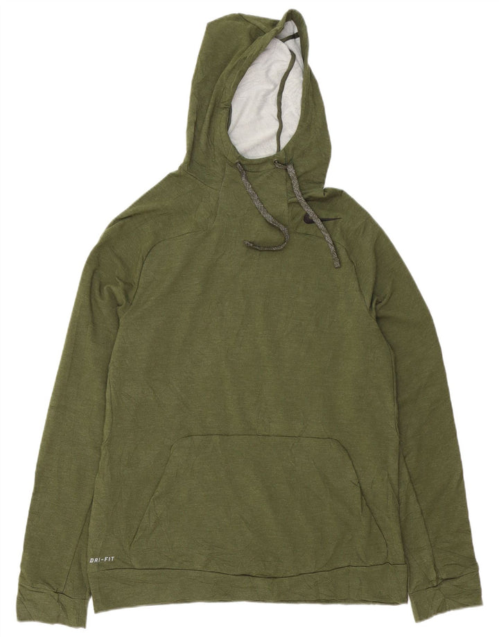 Nike Herren Dri Fit Hoodie Pullover Medium Khaki Rayon