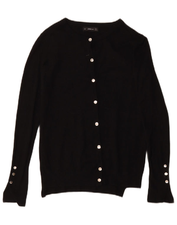 Zara Womens Cardigan Sweater UK 10 Small Black