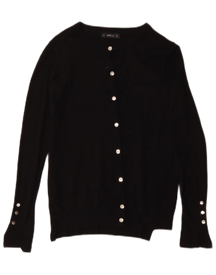 Zara Damen-Cardigan-Pullover UK 10 Small Schwarz