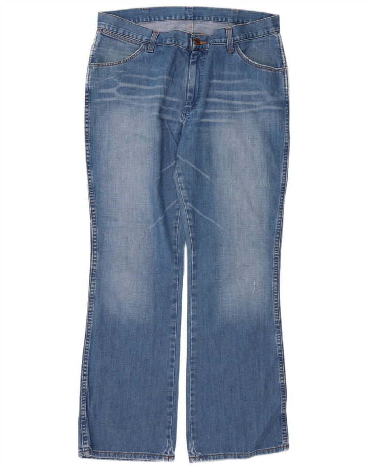 Wrangler Damen Bootcut-Jeans W36 L32 Blaue Baumwolle