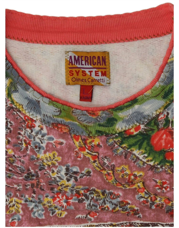 American System Damen Sweatshirt Pullover UK 14 Large Mehrfarbig