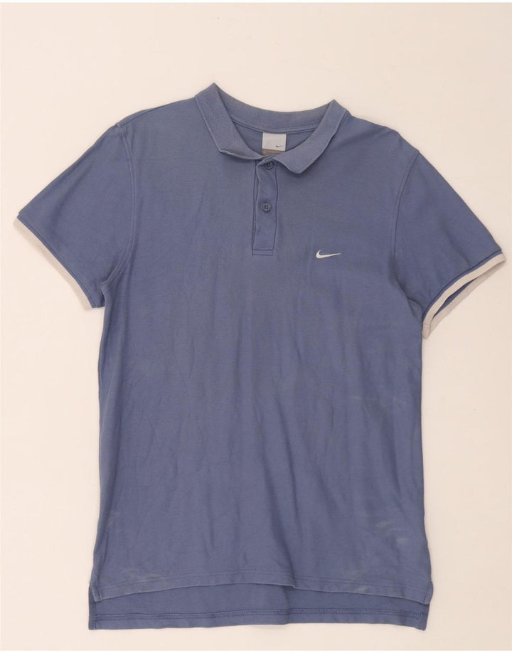 Nike Herren-Poloshirt, große blaue Baumwolle