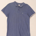 Nike Herren-Poloshirt, große blaue Baumwolle