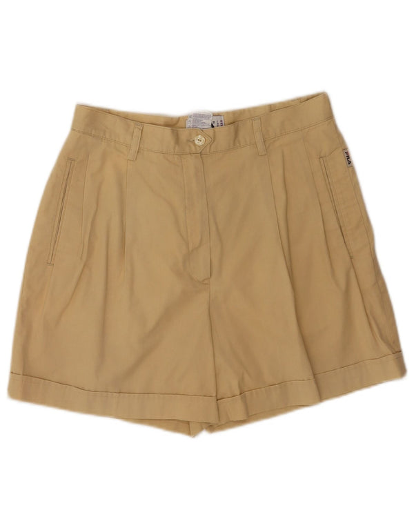 Fila Womens High Waist Pegged Chino Shorts Size 46 W28 L5 Beige Cotton