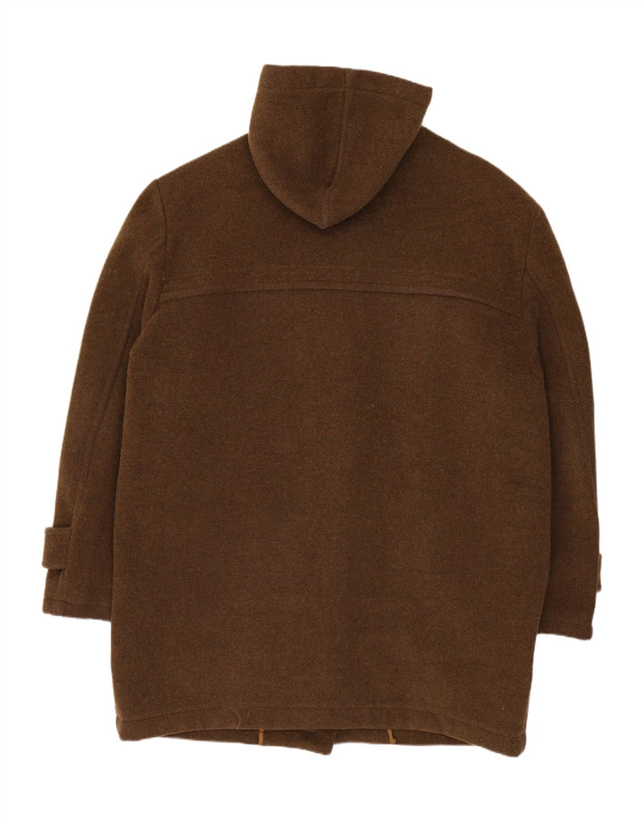 Zip Damen Dufflecoat mit Kapuze UK 20 2XL Khaki Wolle