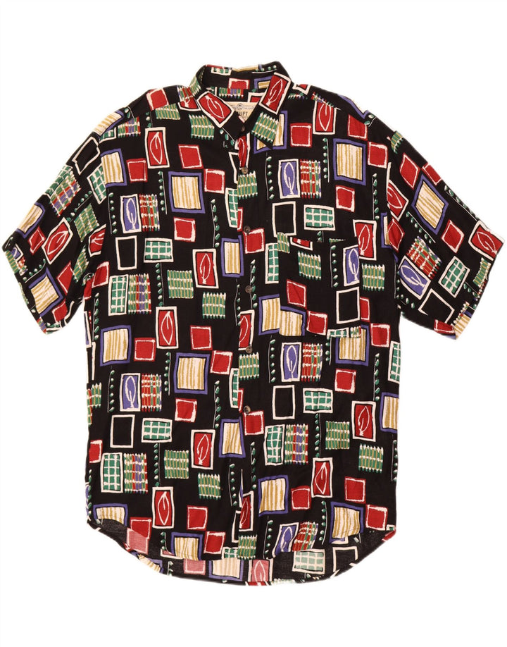Haupt Herren Kurzarmhemd XL Schwarz Geometrisch