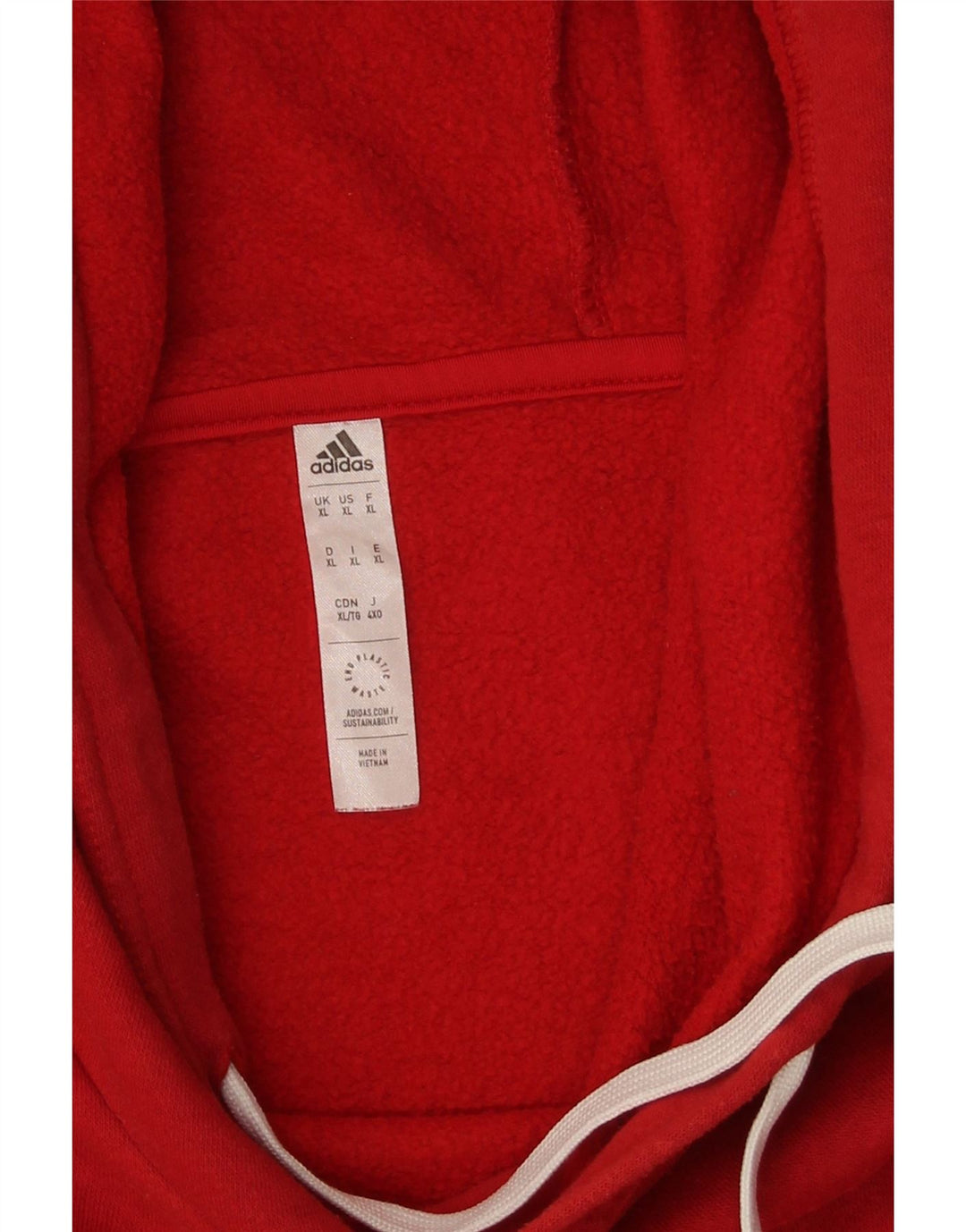 Adidas Herren Kapuzenpullover XL, rote Baumwolle