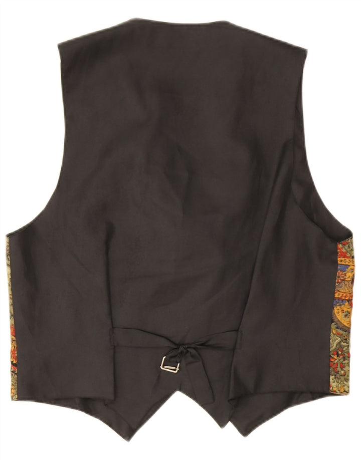 Vintage Herren Weste Medium Mehrfarbig Paisley Viskose Retro