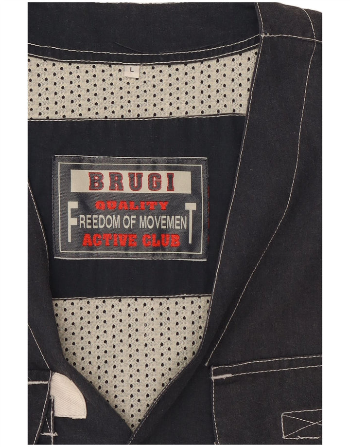 Brugi Herren Utility Gilet UK 40 Large Marineblau Polyester