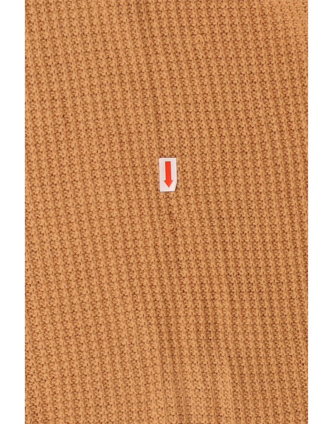 VINTAGE Damen V-Ausschnitt Pullover Pullover UK 10 Small Brown Geometrisch