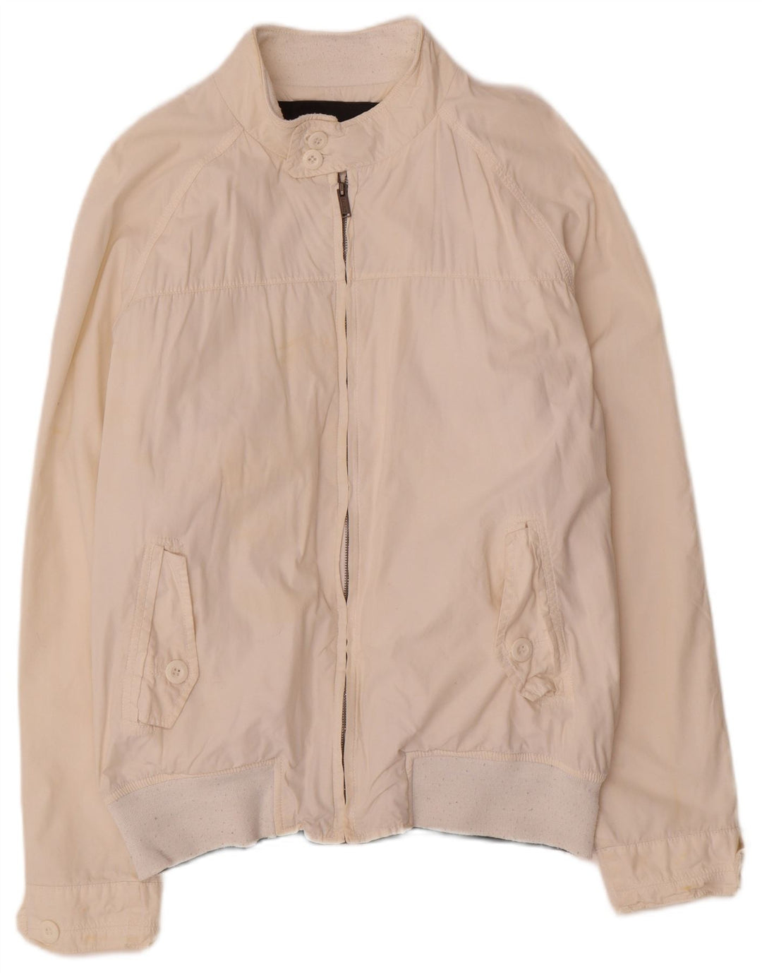 Zara Herren Bomberjacke UK 42 XL Weiß