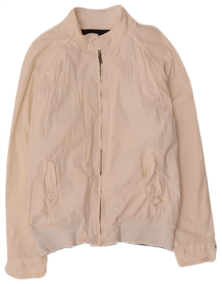 Zara Herren Bomberjacke UK 42 XL Weiß
