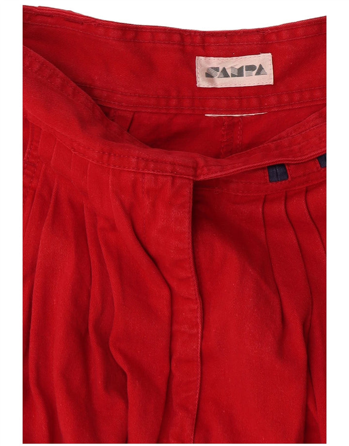 Vintage Damen Freizeithose mit Pegged, W24, L29, Rot