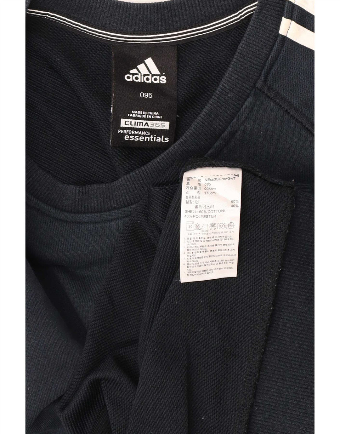Adidas Herren Clima 365 Sweatshirt Pullover Small Marineblau Baumwolle