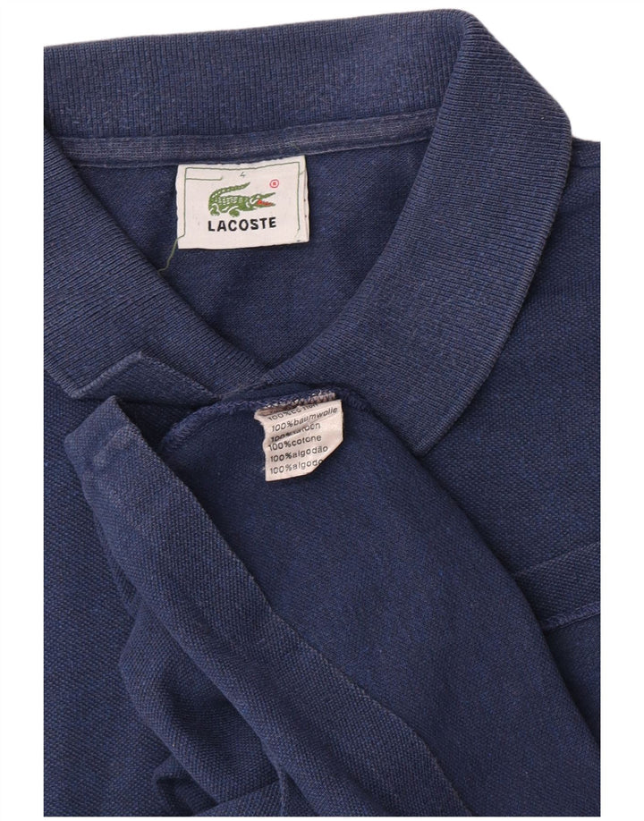 Lacoste Herren-Poloshirt, Größe 4, mittelgroß, marineblau, Baumwolle