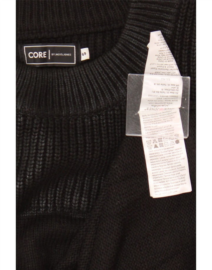 Jack & Jones Herren-Pullover mit Rundhalsausschnitt, Größe S, Schwarz, Acryl