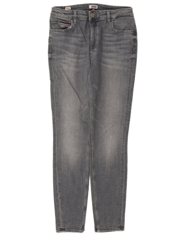 Tommy Hilfiger Damen High Rise Skinny Jeans W30 L30 Graue Baumwolle