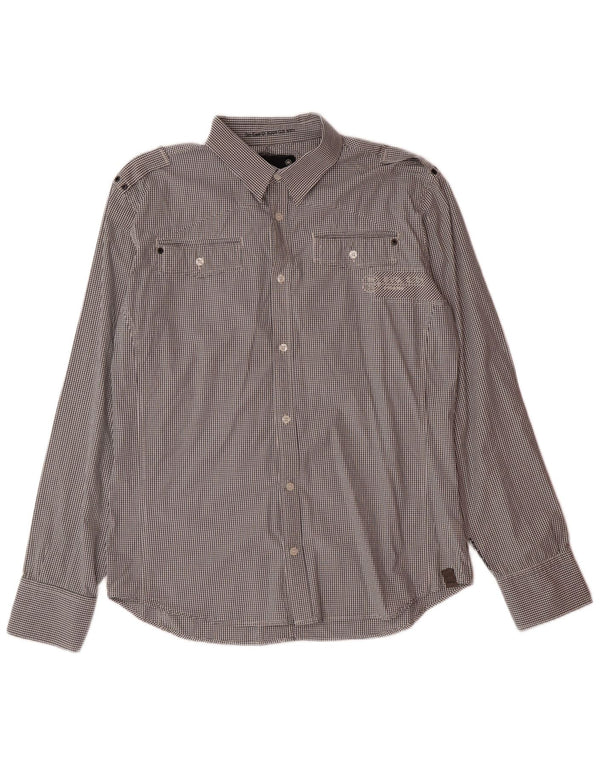 G-STAR Herrenhemd XL, schwarz kariert, Baumwolle