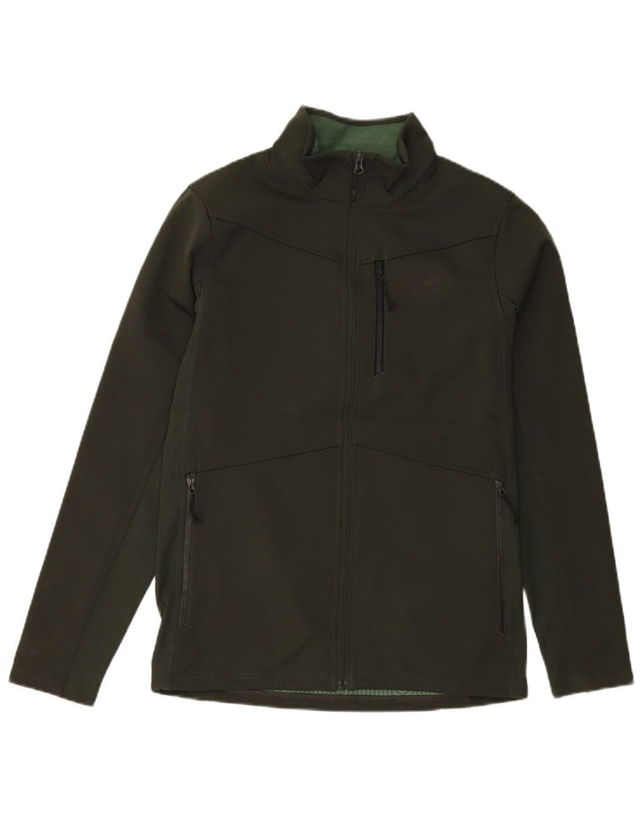 UNDER ARMOUR Herren Cold Gear Trainingsanzug Top Jacke Small Khaki Polyester