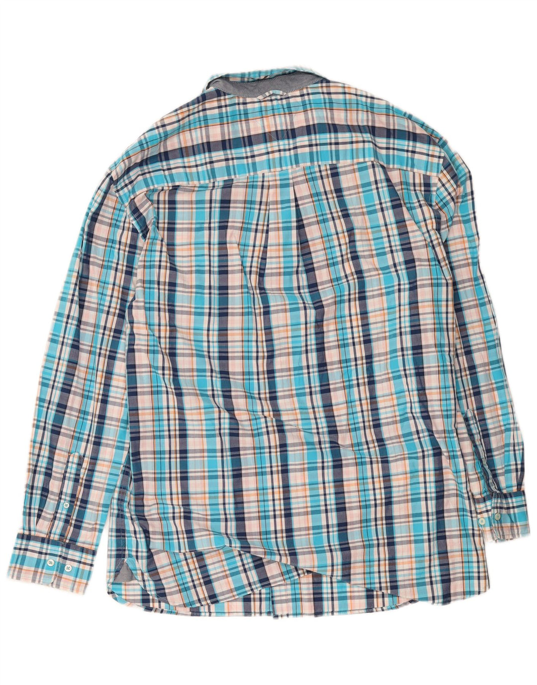 Tommy Hilfiger Herren-Hemd, groß, 2XL, blau kariert, Baumwolle
